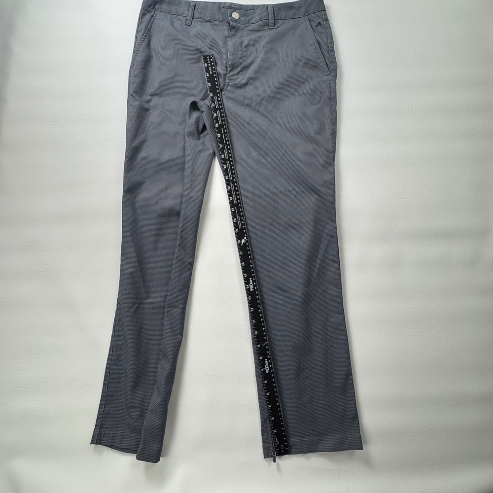Maide Golf Bonobos Mens Houndstooth Performance Pants Grey Navy Blue Zipper Hem - Picture 14 of 15